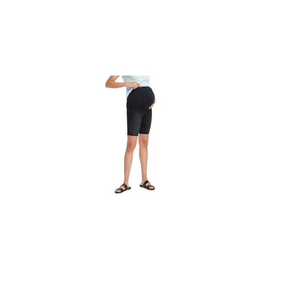 **FREE W/PURCH  Isabel Maternity Shorts Black Crossover Panel Comfy Raw 4 NWT‎ - Picture 1 of 7